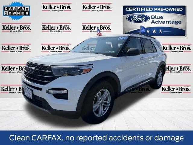 Certified Used 2020 White Metallic Ford XLT image 3