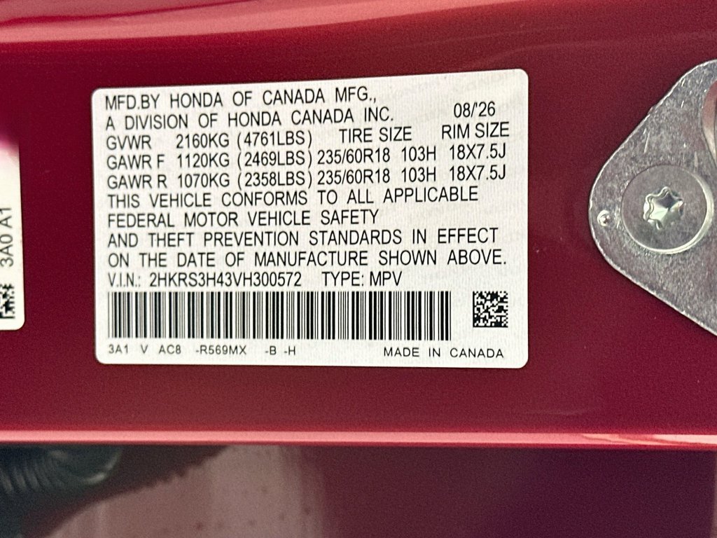 New 2027 Radiant Red Metallic Honda EX image 22