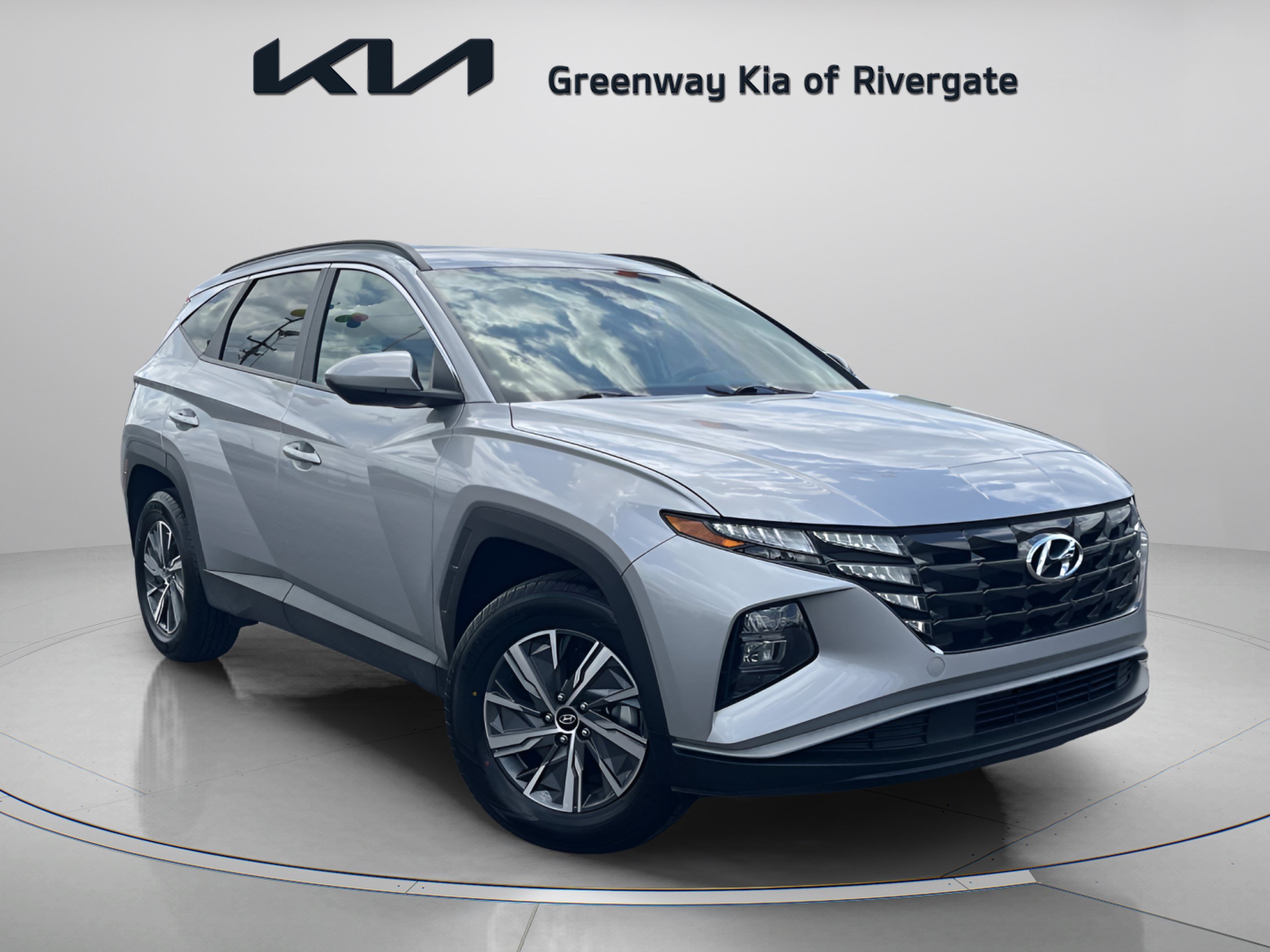 Used 2024 Shimmering Silver Hyundai Blue image 1