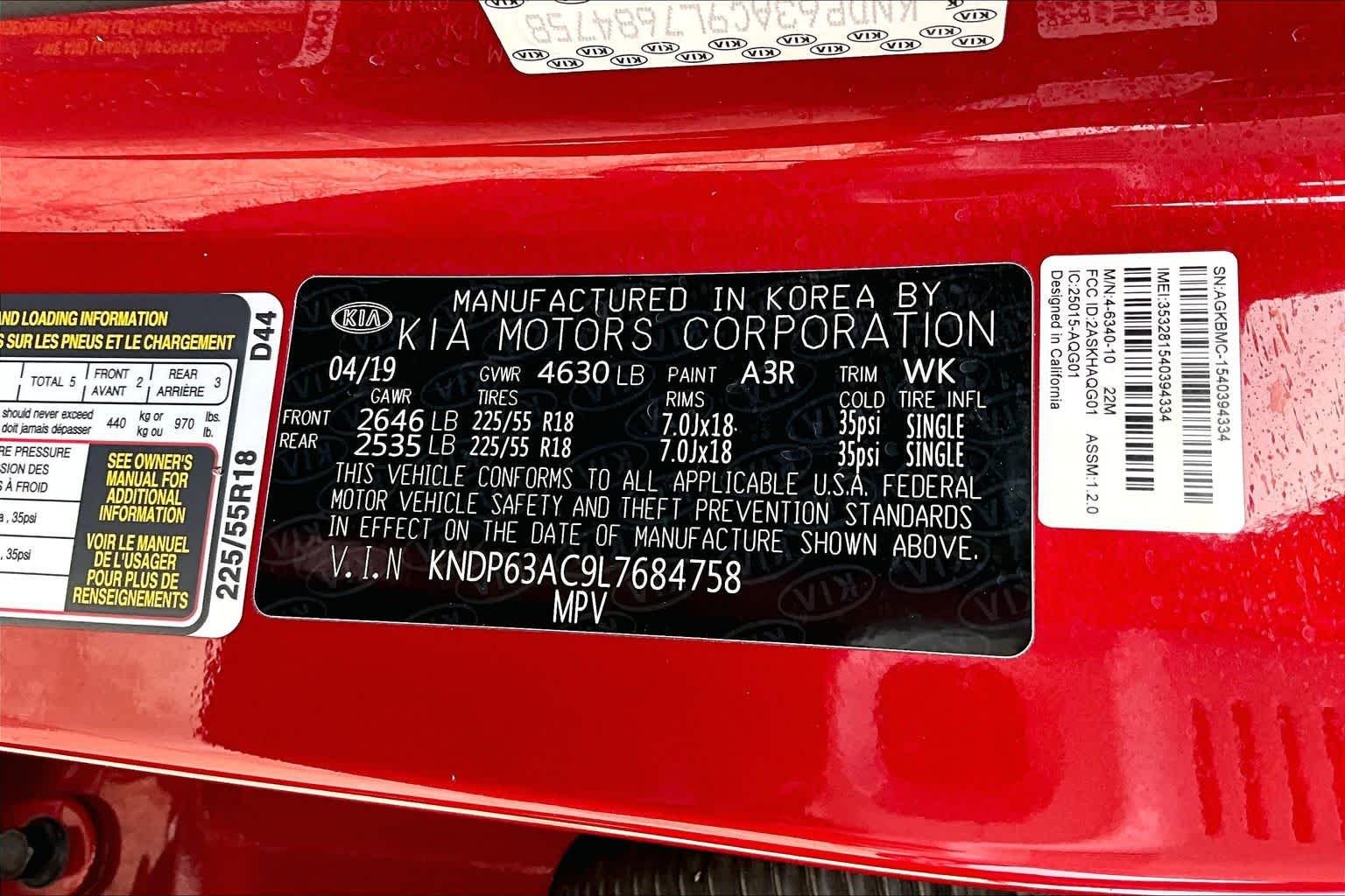 Used 2020 Hyper Red Kia S image 35