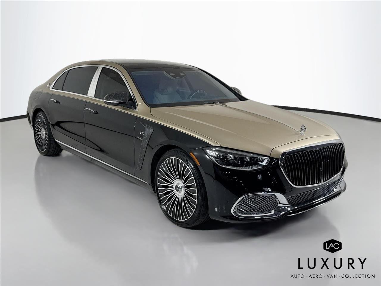 Used 2025 Kalahari Gold/Obsidian Black Mercedes-Benz Maybach S 680 | Mansory Trim | Factory Two Tone | $282k MSRP image 3
