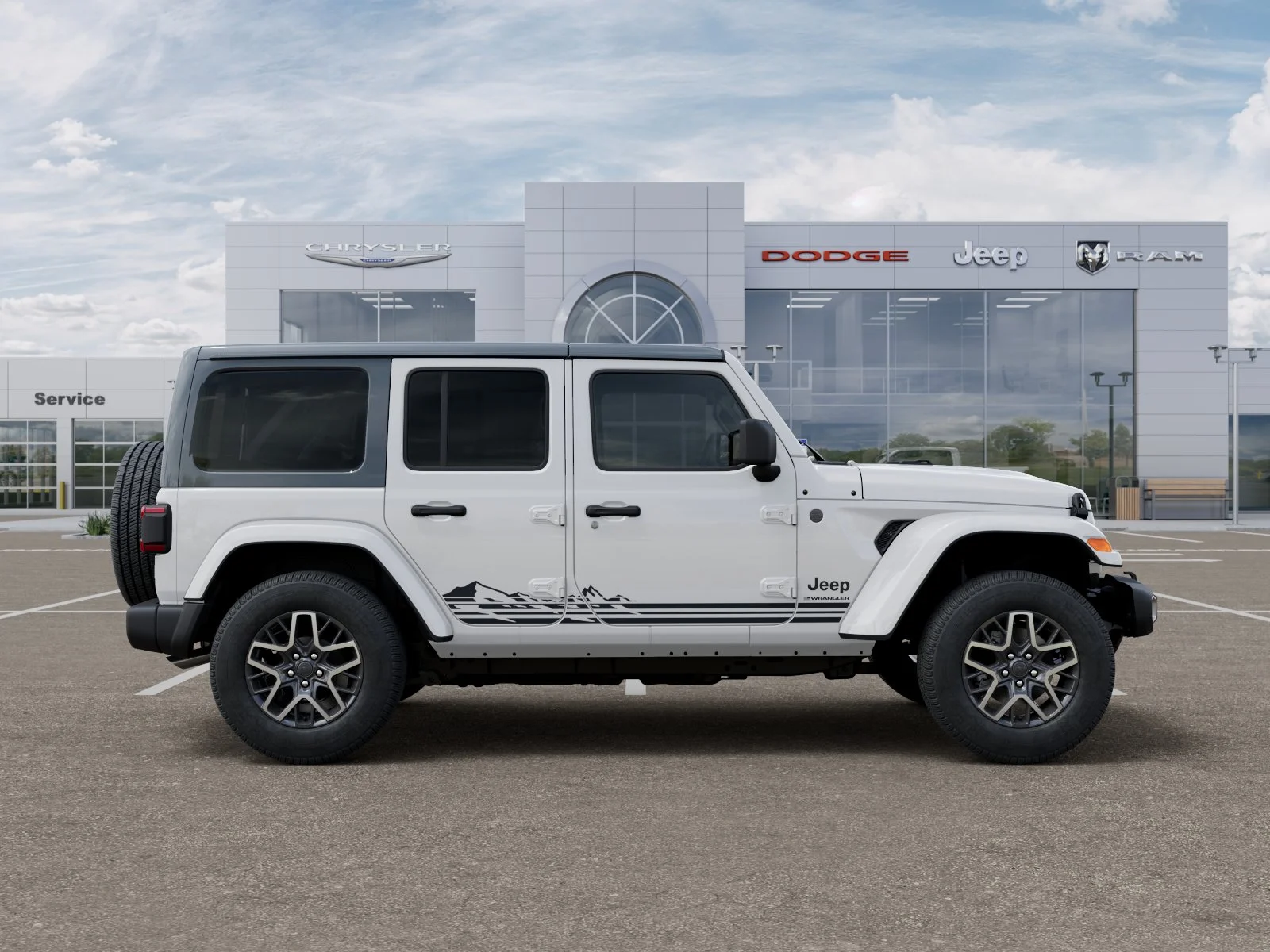 New 2026 Bright White Clear-Coat Exterior Paint Jeep Sahara image 47