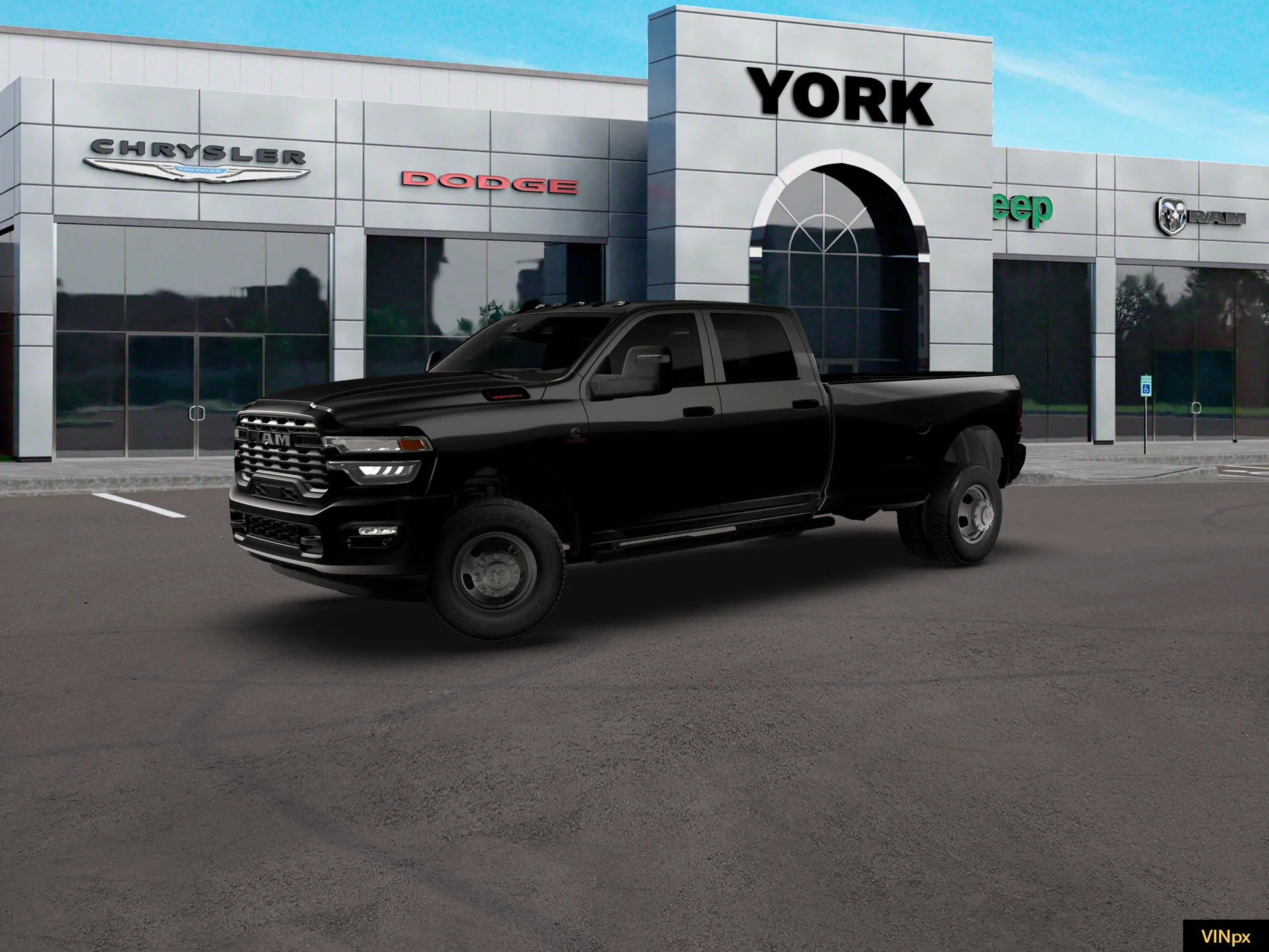 New 2027 Diamond Black Crystal Pearl-Coat Exterior Paint RAM Tradesman image 2