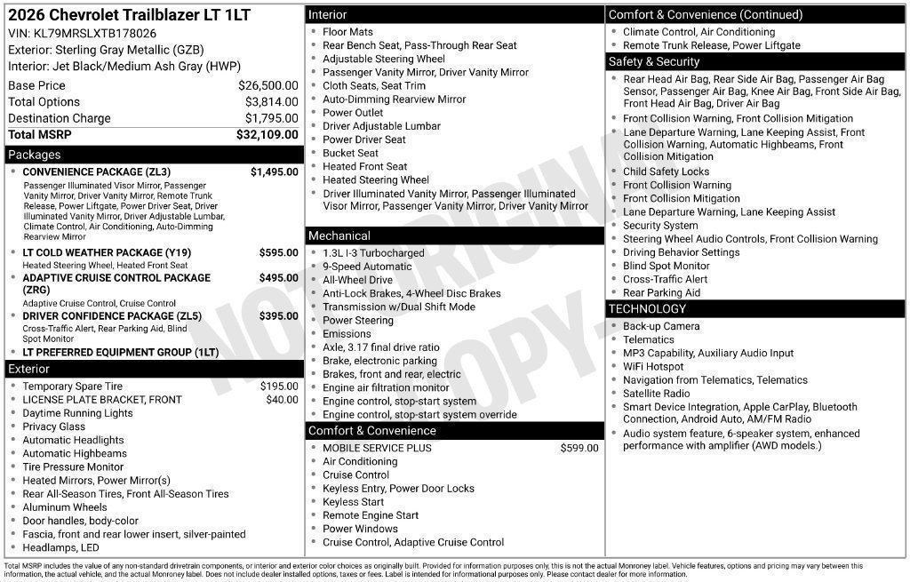 2026 Chevrolet Trailblazer LT - Photo 23