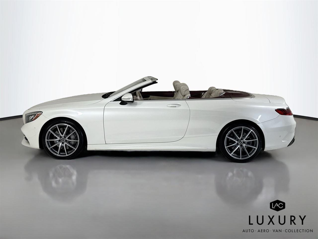 Used 2019 designo Cashmere White Magno (Matte Finish) Mercedes-Benz S 560 Cabriolet | AMG® Line | Premium Pkg | Driver Assist Pkg image 9