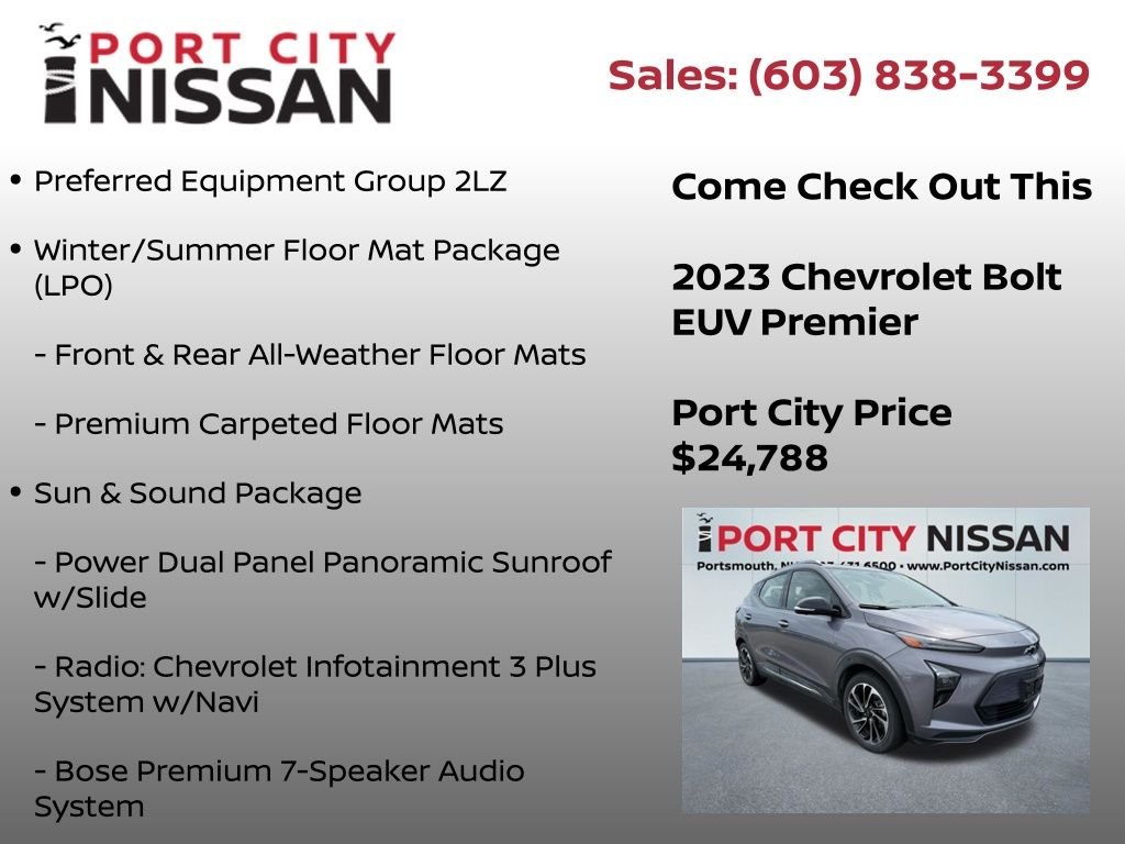 Used 2023 Gray Ghost Metallic Chevrolet Premier EV w/HEATED/VENTILATED SEATS, BOSE & PANO ROOF image 3