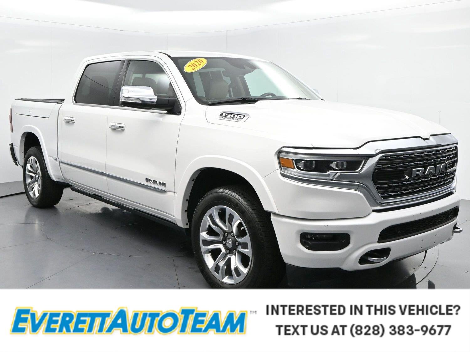 Used 2020 Ivory White Tri-Coat Pearlcoat Ram Limited image 1