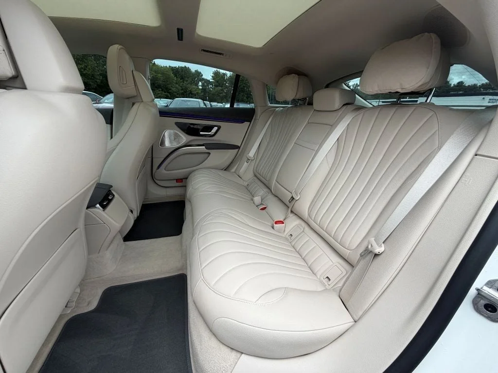 Used 2023 Polar White Mercedes-Benz EQS 450+ Sedan w/ Active Ambient Lighting & Rear Spoiler image 23