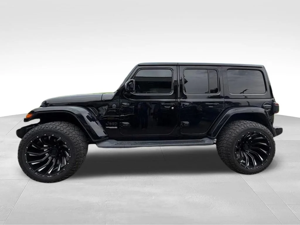 Used 2021 Black Jeep Unlimited Sahara image 2