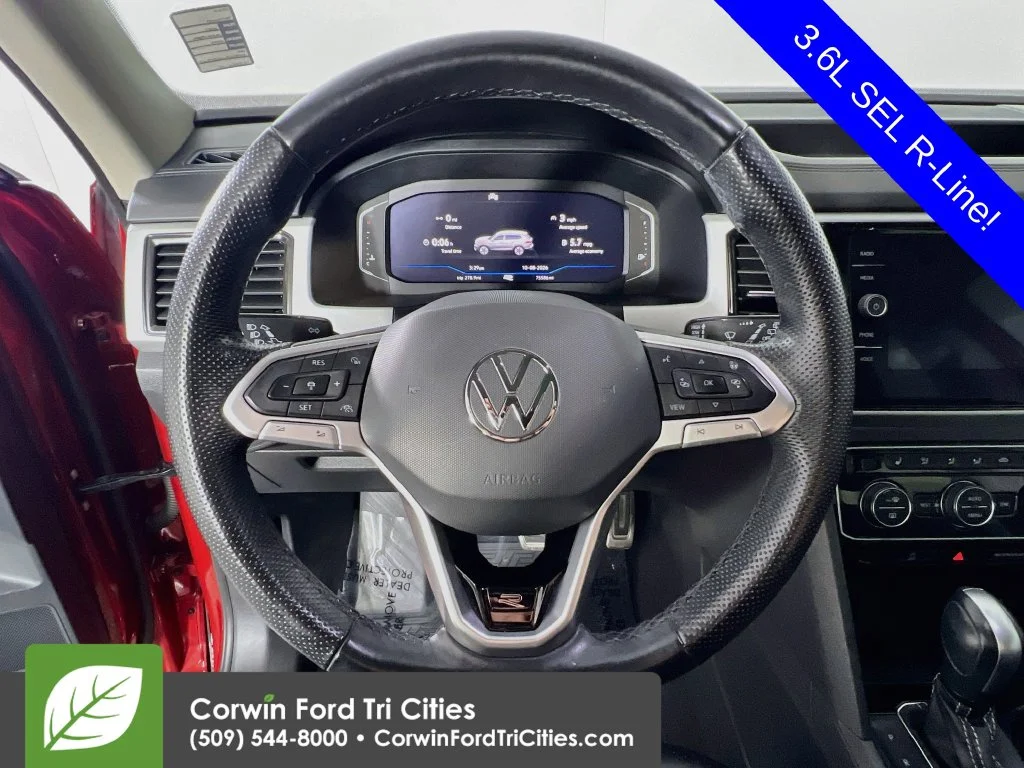 Used 2021 Aurora Red Metallic Volkswagen 3.6L V6 SEL R-Line image 7