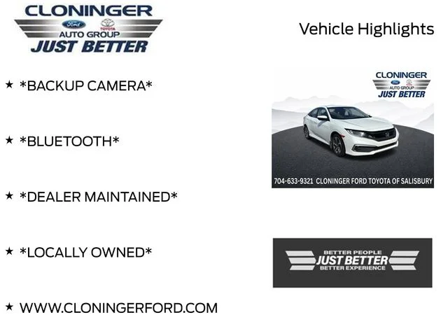 Used 2020 White Honda LX image 3