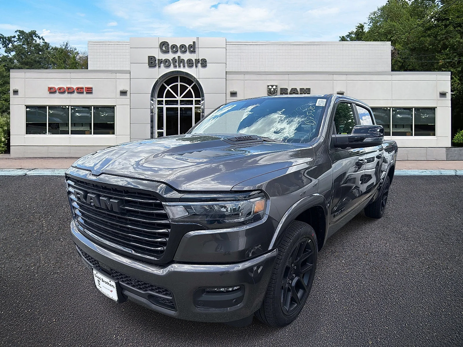 New 2026 Granite Crystal Metallic Clear-Coat Exterior Paint RAM Laramie Crew Cab 4x4 5