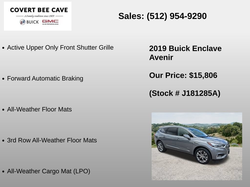 Used 2019 Includes Pitch Dark Night lower exterior accent color.) Buick Avenir image 30