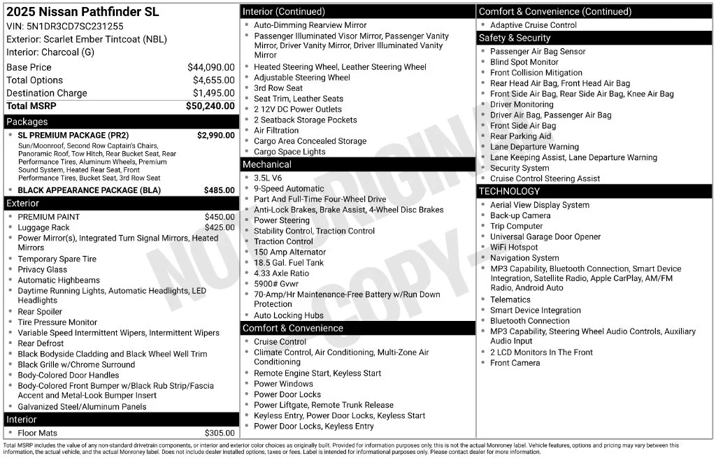 Certified Used 2025 Red Nissan SL image 13