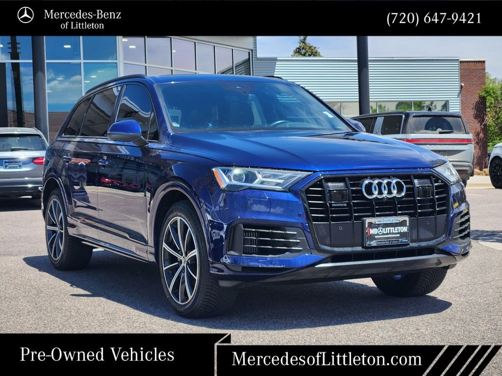 Used 2021 Blue Audi 55 Premium Plus image 3