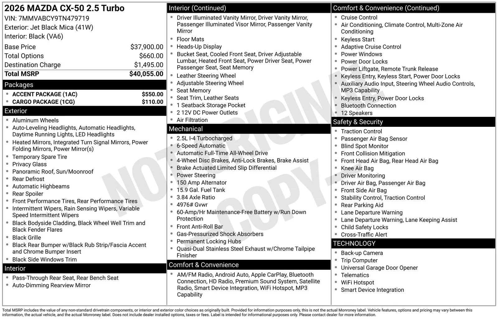 New 2026 Jet Black Mica Mazda 2.5 Turbo image 4