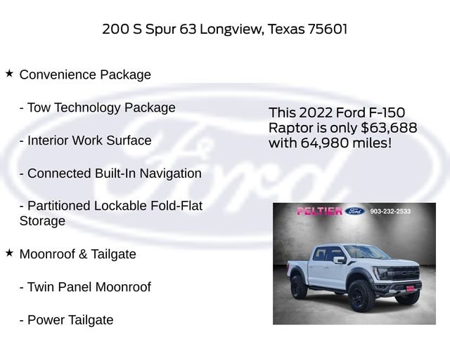 Used 2022 White Ford Raptor image 11