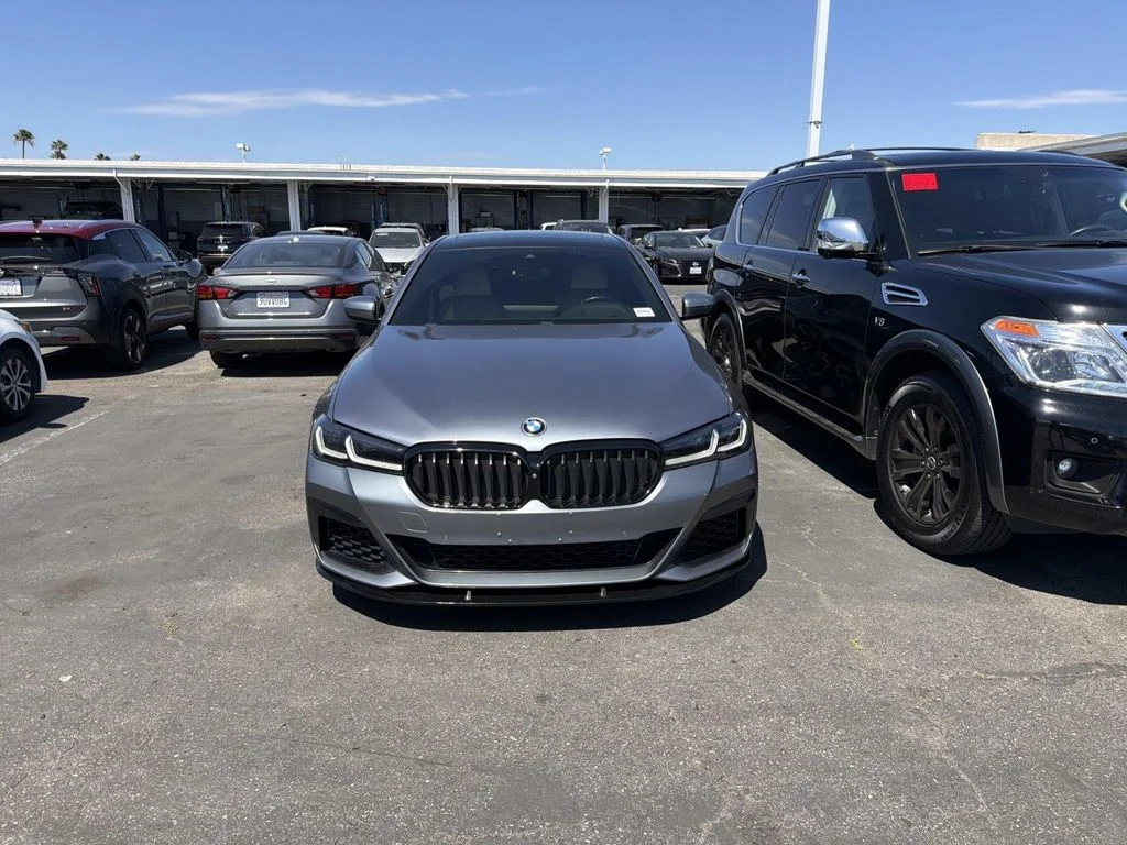 Used 2021 Bluestone Metallic BMW M550i xDrive image 2