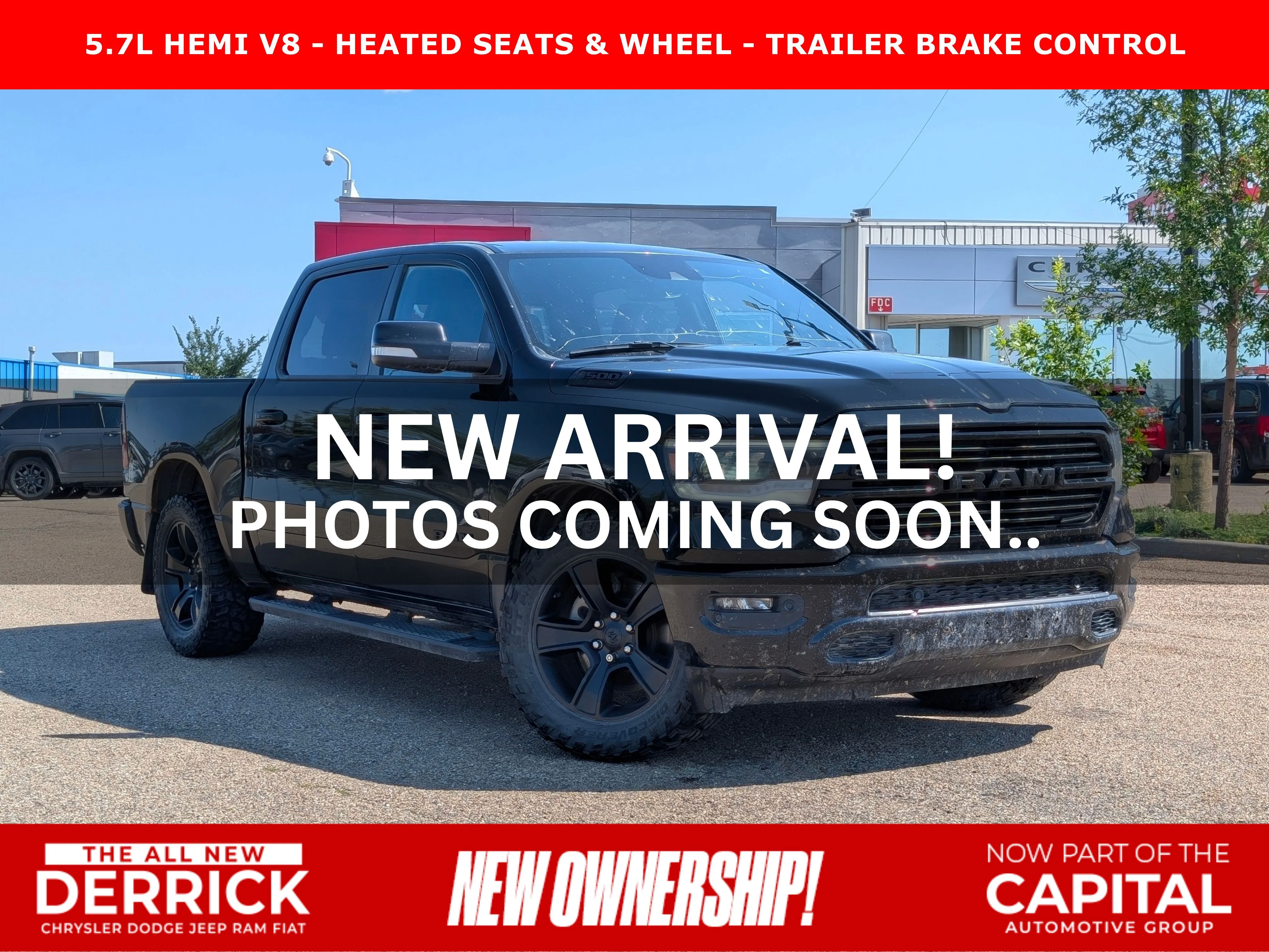 Used 2022 Diamond Black Crystal Pearlcoat Ram Sport image 1