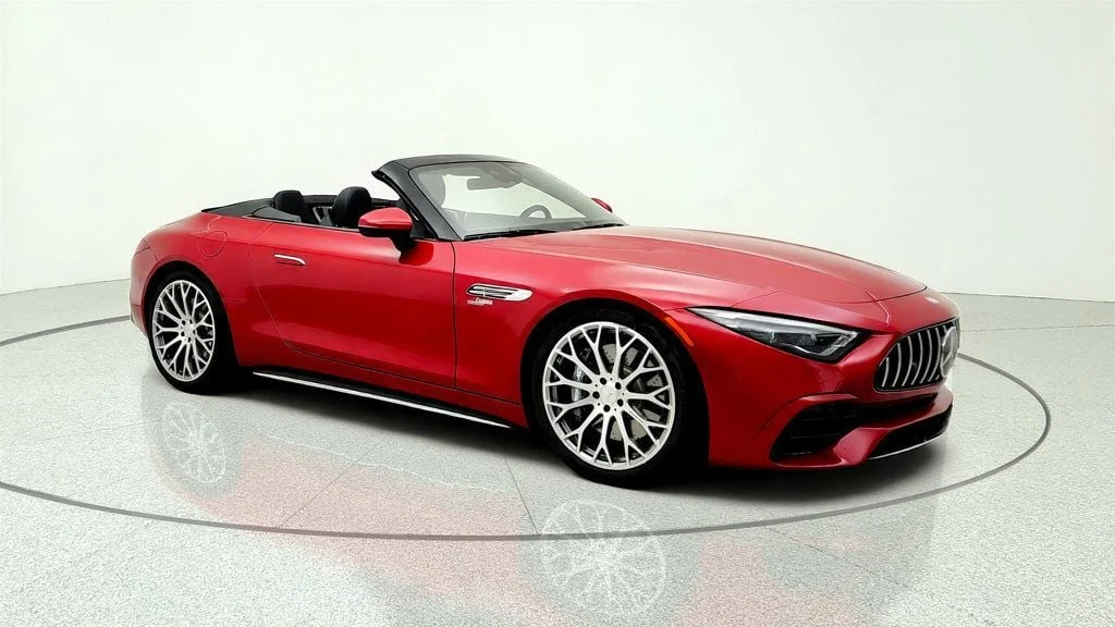 Used 2025 MANUFAKTUR Patagonia Red Metallic Mercedes-Benz AMG® SL 43 Roadster, Performance Trim Line w/ Burmester Audio image 3