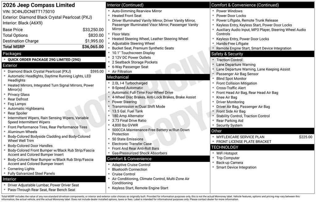 New 2026 Diamond Black Crystal Pearlcoat Jeep Limited image 35