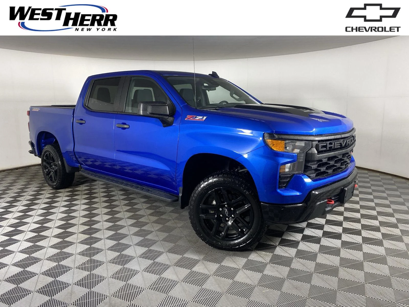 Used 2022 Glacier Blue Metallic Chevrolet Custom Trail Boss image 1