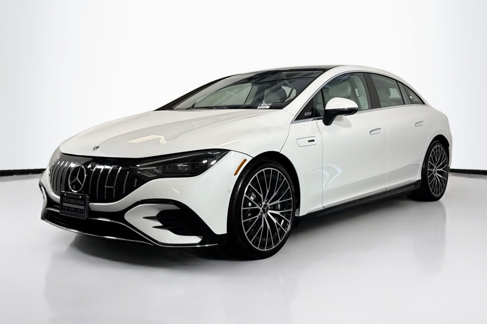 Certified Used 2023 MANUFAKTUR Moonlight White Metallic Mercedes-Benz AMG® EQE 4MATIC+ Sedan image 1