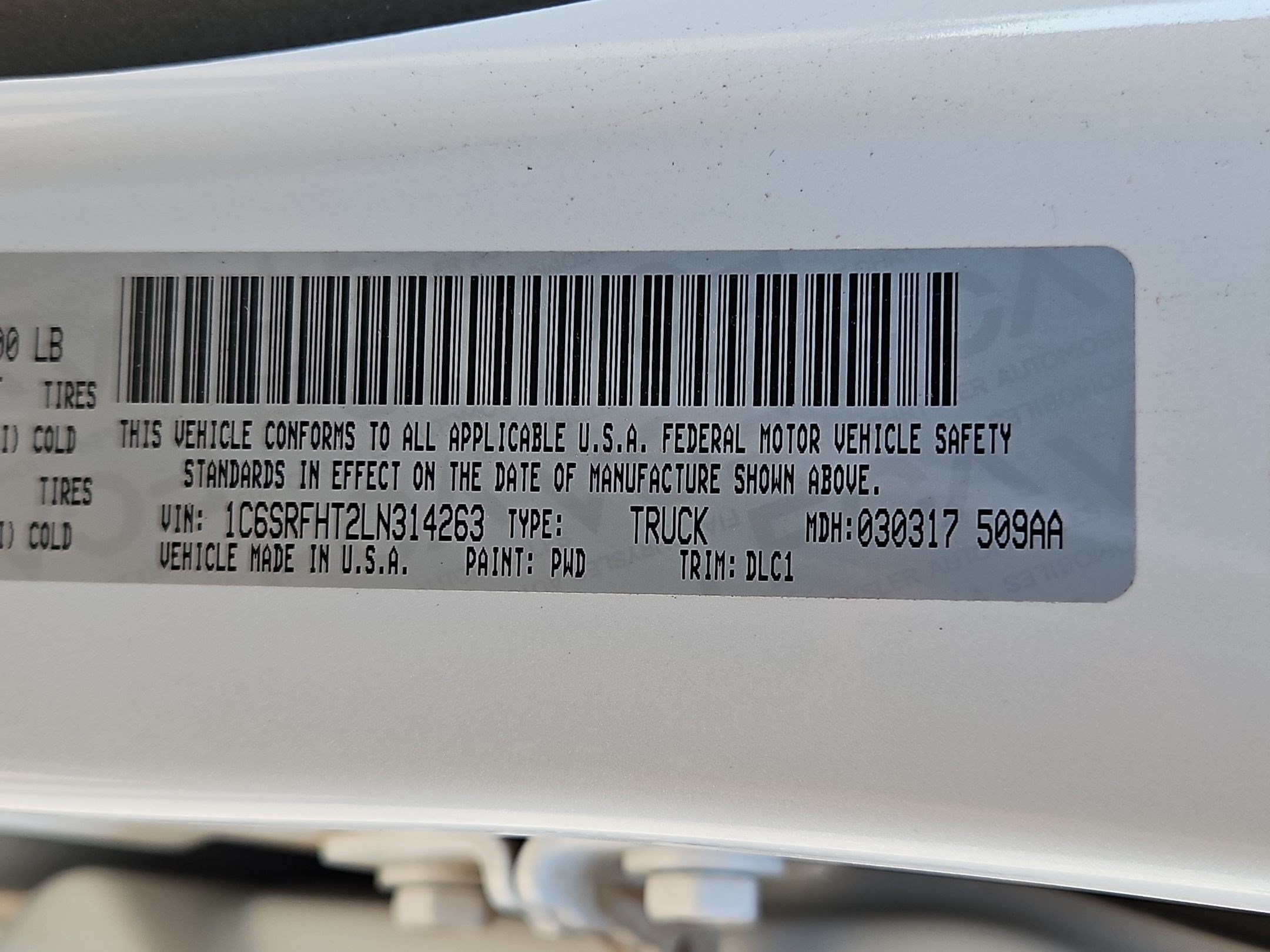 Certified Used 2020 Off-white Ram Limited Crew Cab 4x4 5