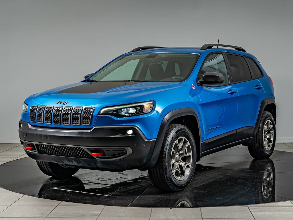 Used 2020 Hydro Blue Pearlcoat Jeep Trailhawk image 1