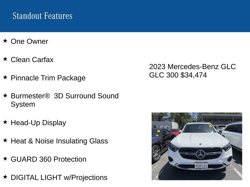 Certified Used 2023 White Mercedes-Benz GLC 300 image 8
