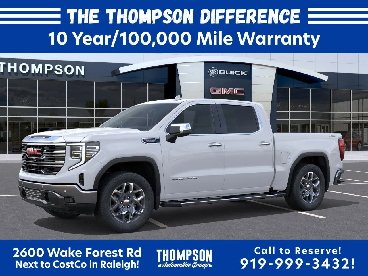 New 2026 Glacier White Tricoat GMC SLT image 3
