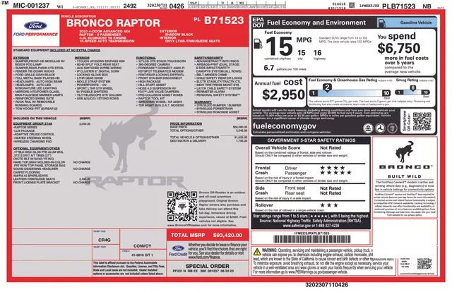 Used 2023 Black Ford Raptor image 39