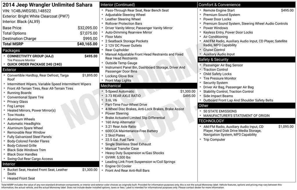 Used 2014 White Jeep Unlimited Sahara image 6