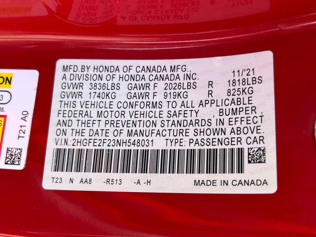 Used 2022 Red Honda LX image 54