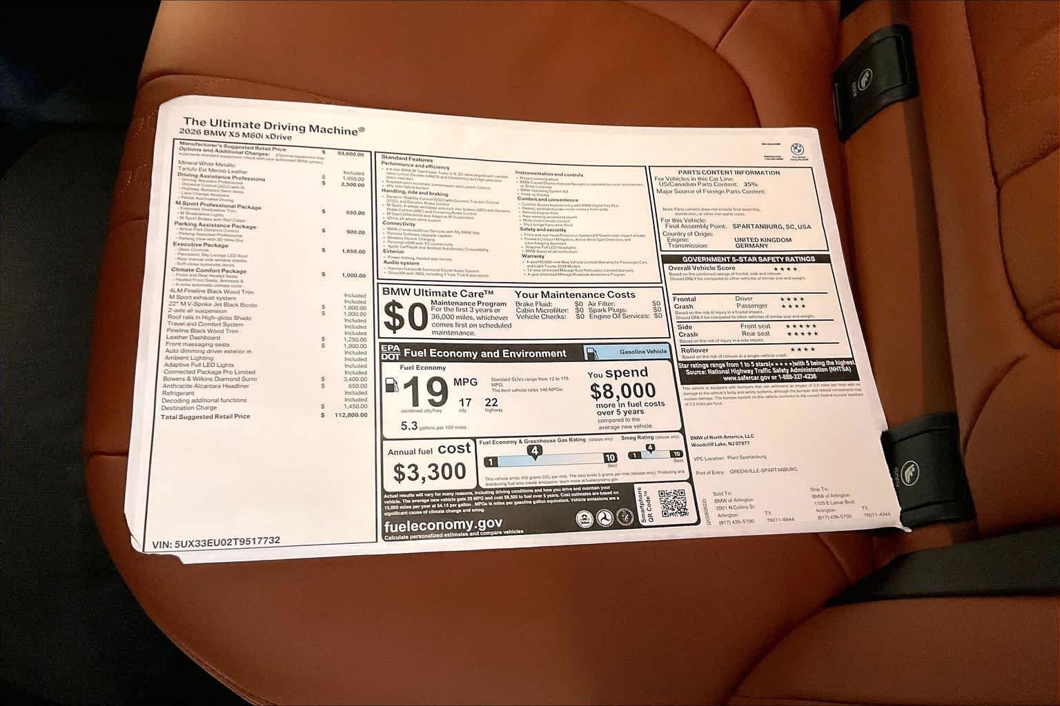 New 2026 Mineral White Metallic BMW M60i image 19