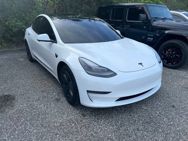 Used 2021 Pearl White Multi-Coat Tesla Standard Range Plus image 3