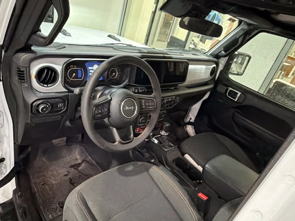Used 2024 Bright White Clearcoat Jeep Sport image 2