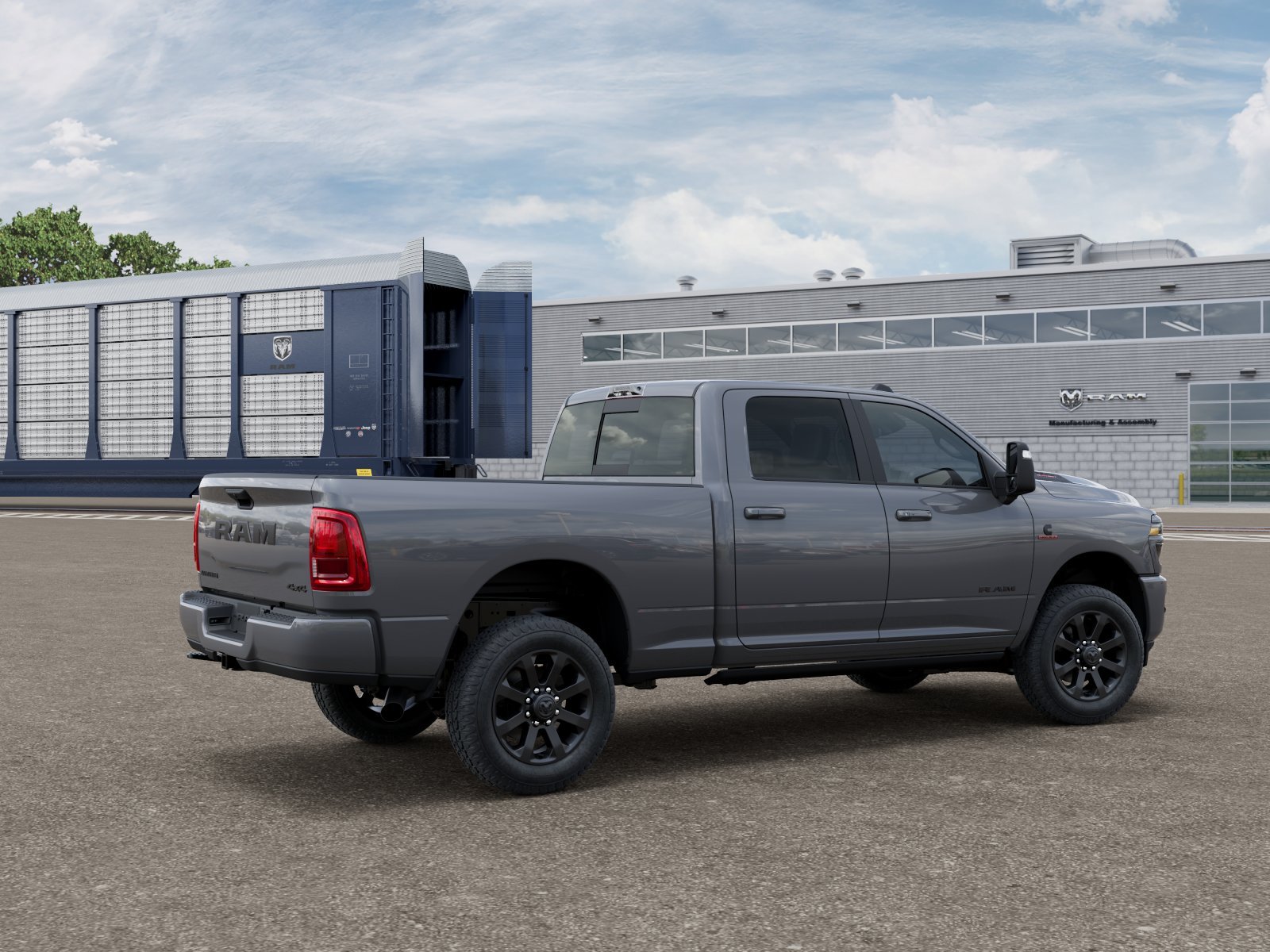 New 2026 Ceramic Gray Clear-Coat Exterior Paint RAM Laramie image 2