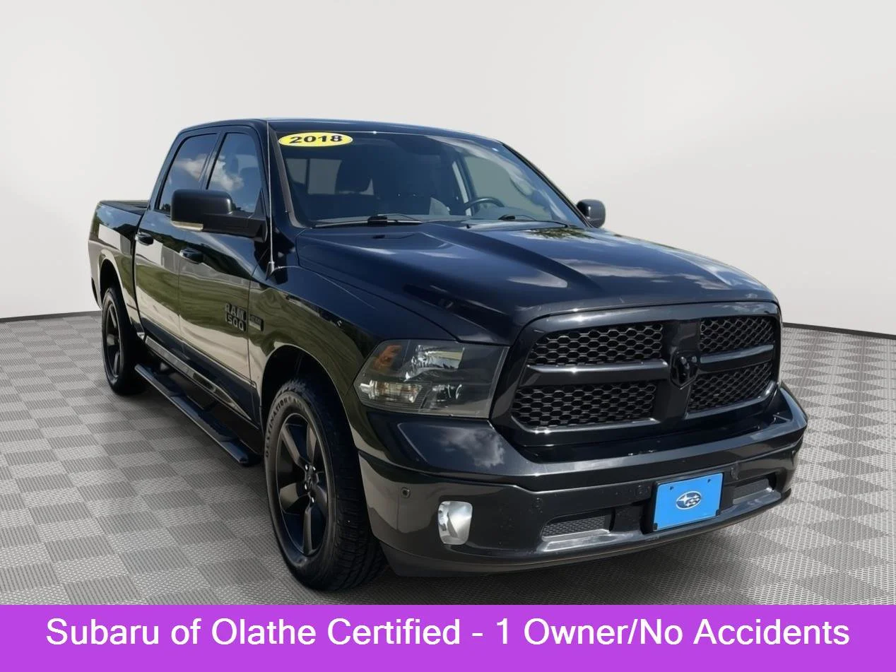 Used 2018 Brilliant Black Crystal Pearlcoat Ram Big Horn image 1