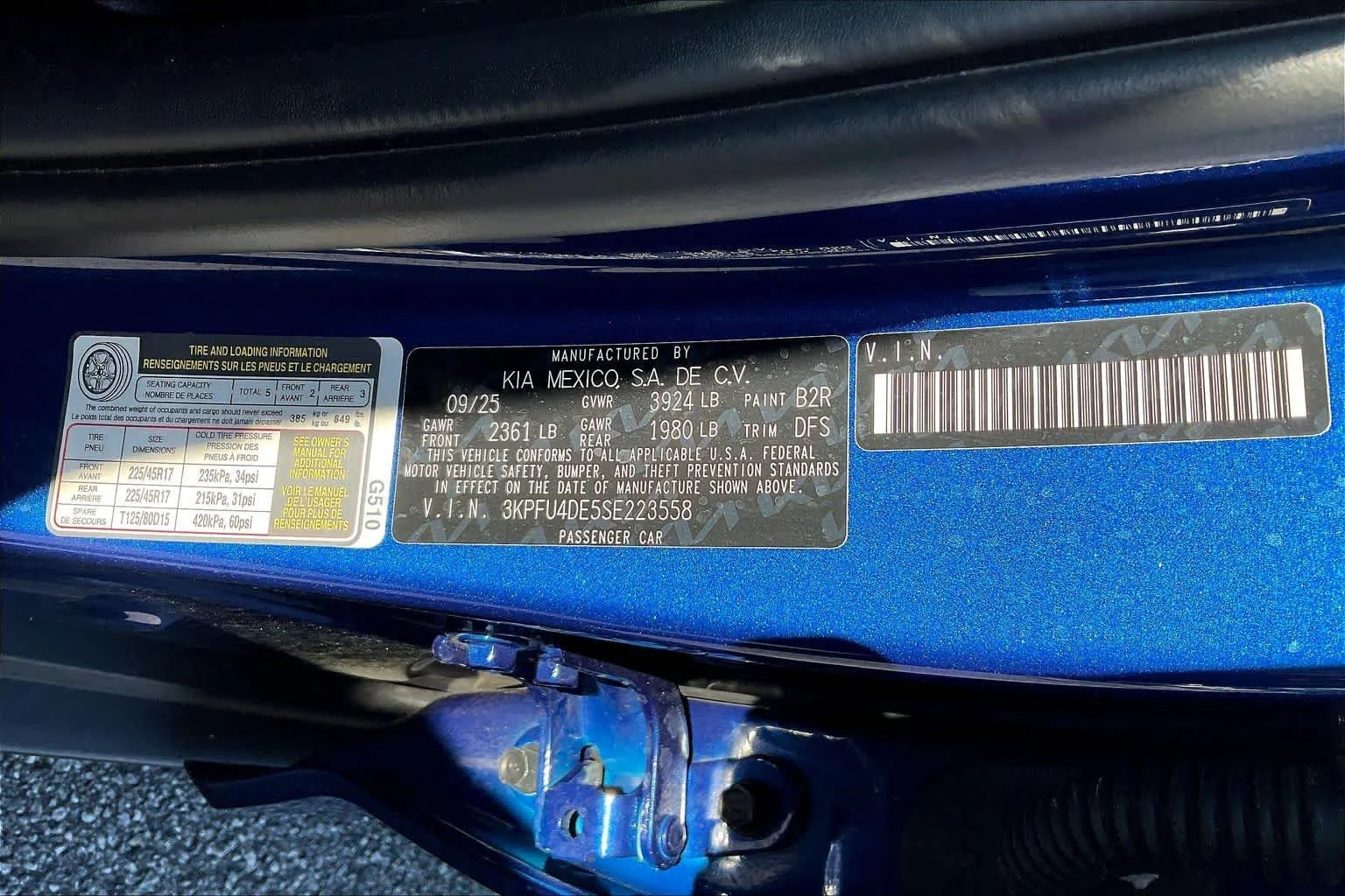 Used 2025 Deep Sea Blue Kia EX image 33