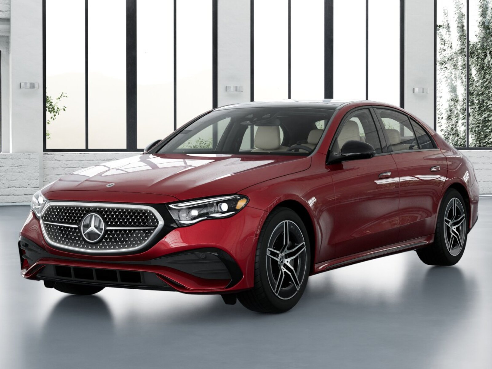 New 2027 MANUFAKTUR Patagonia Red Metallic Mercedes-Benz E 450 4MATIC® Sedan image 1