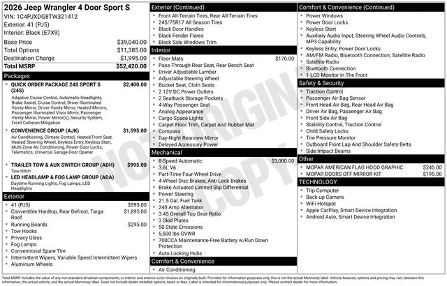 New 2026 41 Exterior Paint Jeep Sport S image 14