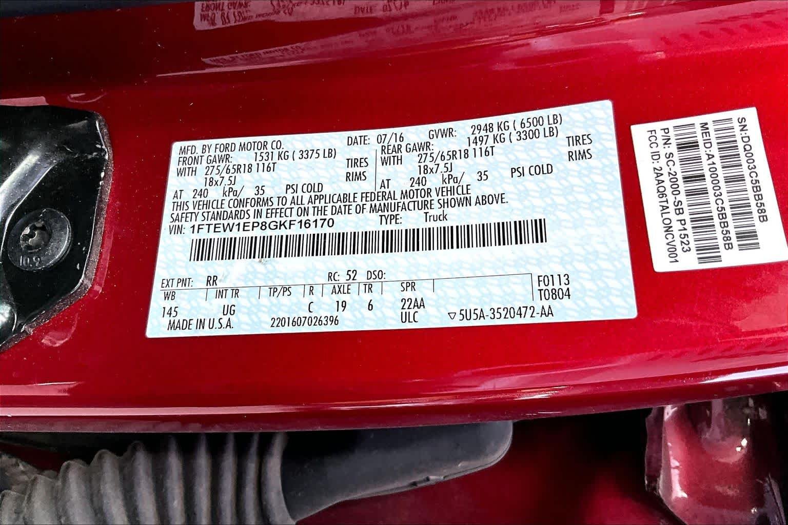 Used 2016 Ruby Red Metallic Tinted Clearcoat Ford XLT image 32