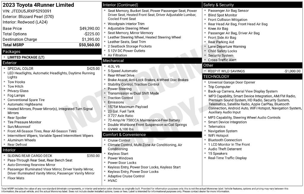 Certified Used 2023 White Toyota Limited image 2