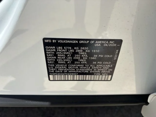 New 2026 White Volkswagen 2.0T SEL Premium R-Line image 26