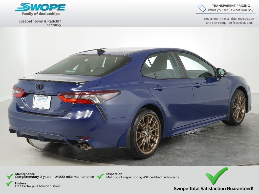 Used 2023 Reservoir Blue Toyota SE Nightshade image 3