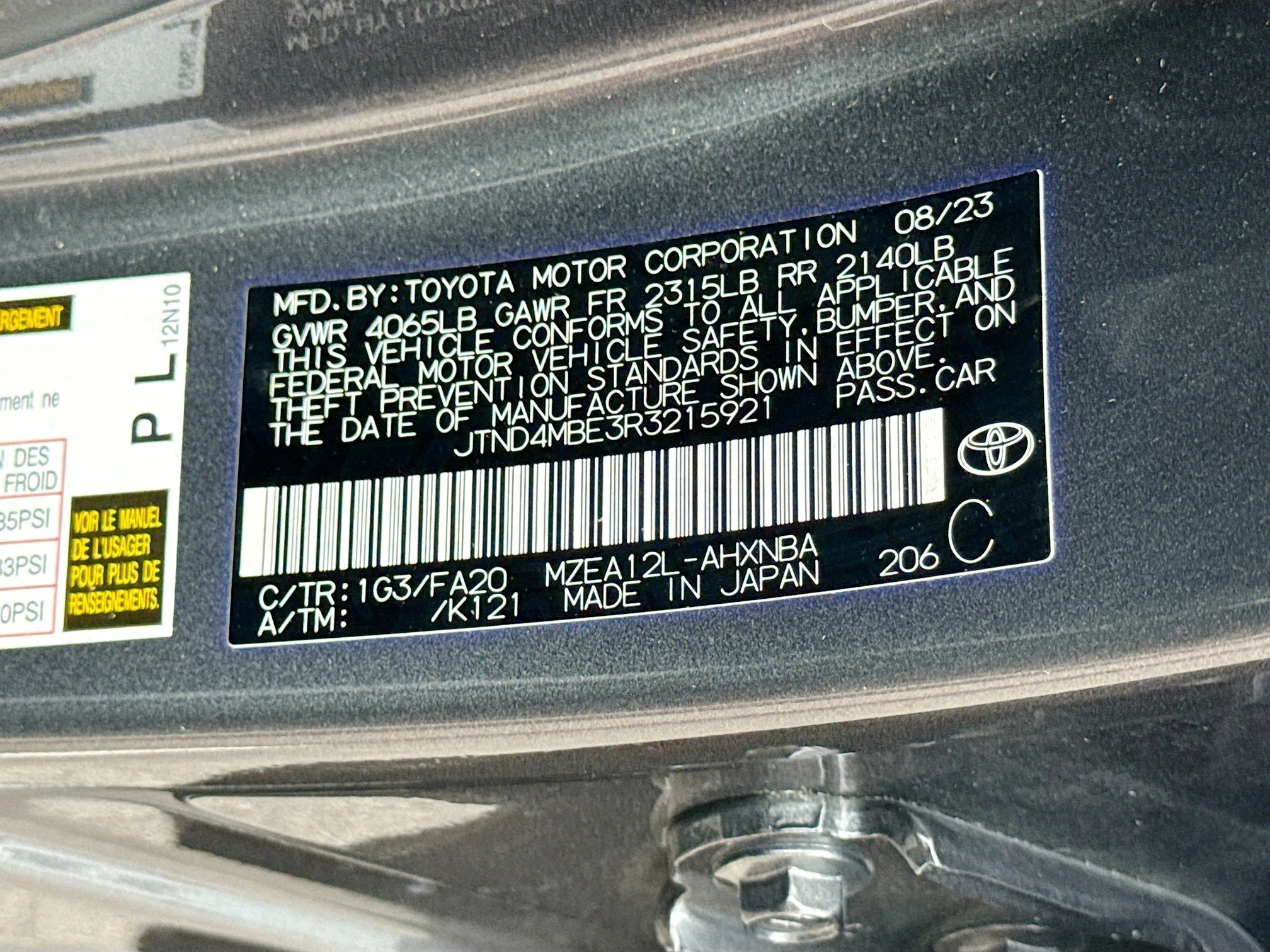 Used 2024 Magnetic Gray Metallic Toyota SE image 42