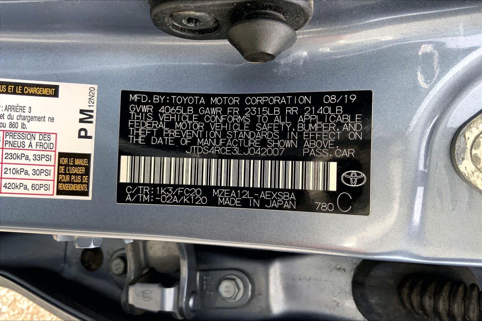 Used 2020 Celestite Toyota SE image 36