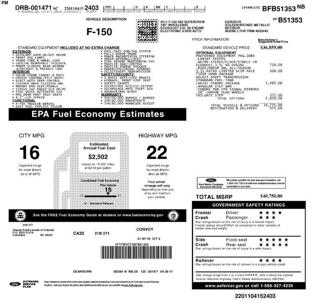 Used 2011 Bronze Metallic Ford Lariat image 2