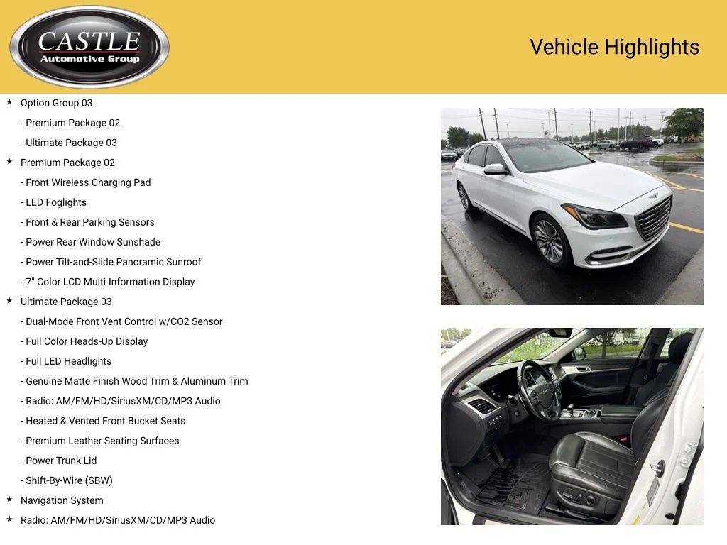 Used 2018 White Genesis 3.8 image 4